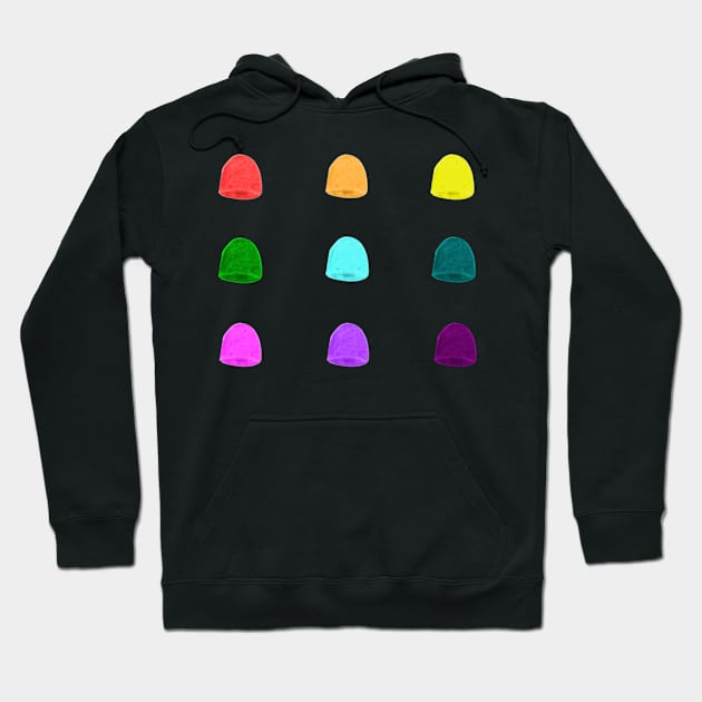 Rainbow Halloween Gumdrop Candy Pattern Hoodie by thcreations1